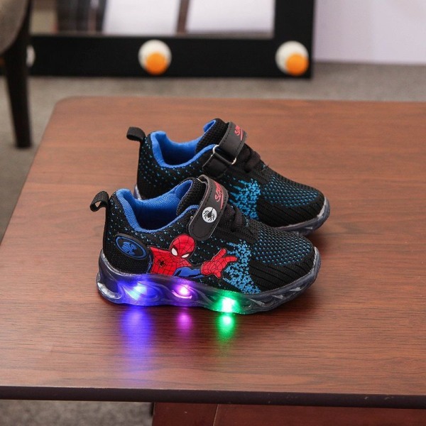 Spiderman Lighted Sneakers Children Led Luminous Shoes