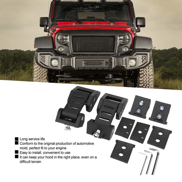 2 stk Motorhette Låsbeskyttelse Spenne Passer til Jeep Wrangler JK 2007-2017