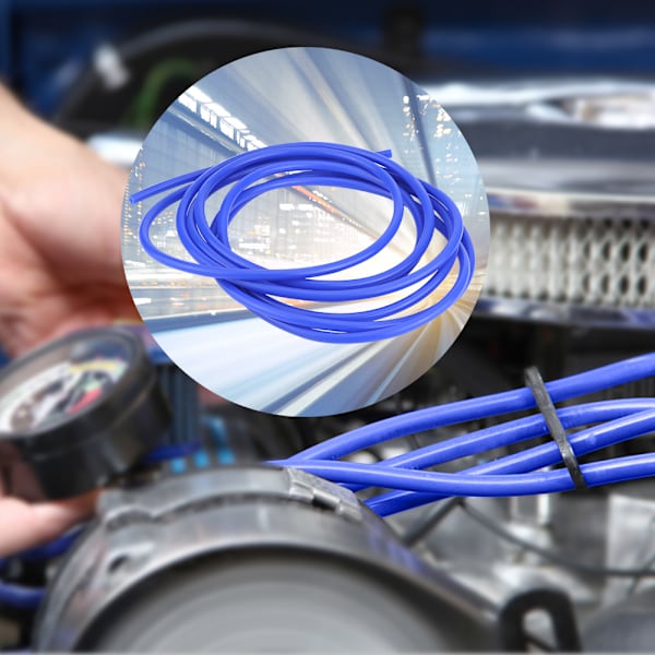 Bil Auto 4mm 5 Meter Silikone Vakuum Slange Silikone Slange Universal Blå