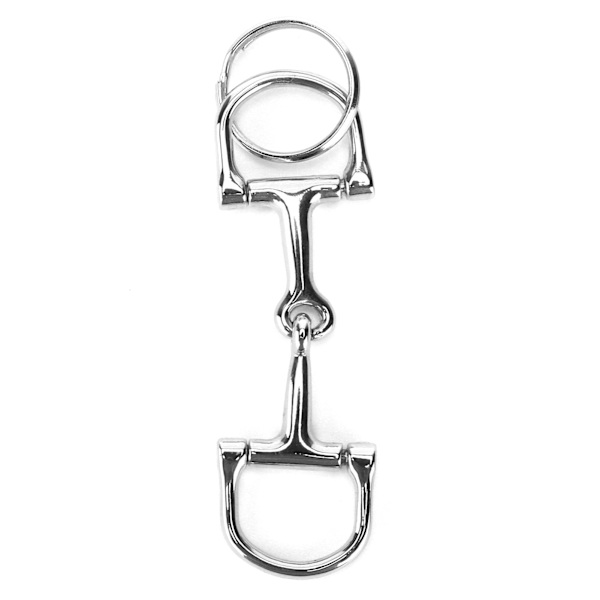 DSformad Snaffle Nyckelring Hållbar Silver DRing ZineAlloy Häst Snaffle Bits Nyckelring