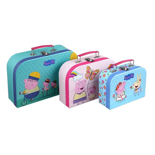 Peppa Pig Resväskor 3 st set assorterad 700
