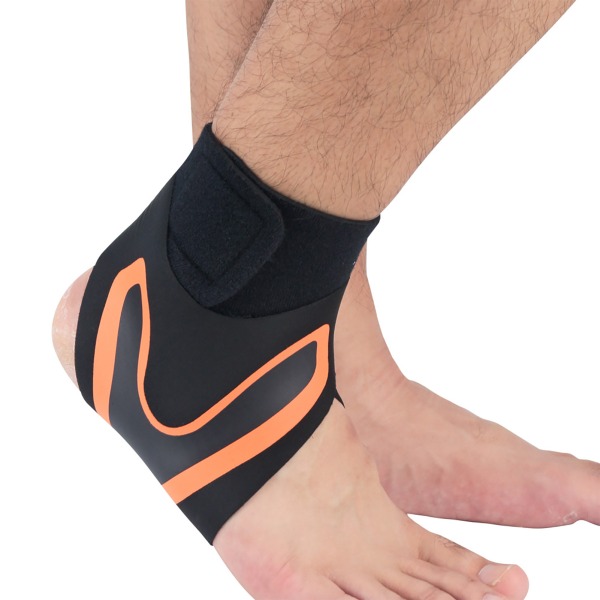One Pair Sports Ankle Support Sleeve Sponge Pressurized Anti Twist Ankle Support Brace for Soccer Mountain Climbing L