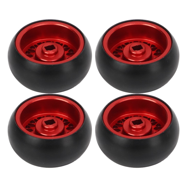 4 PCS RC Drift Tire Aluminum Alloy Replacement Tires for WLtoys K989 1/28 RC Car A Red