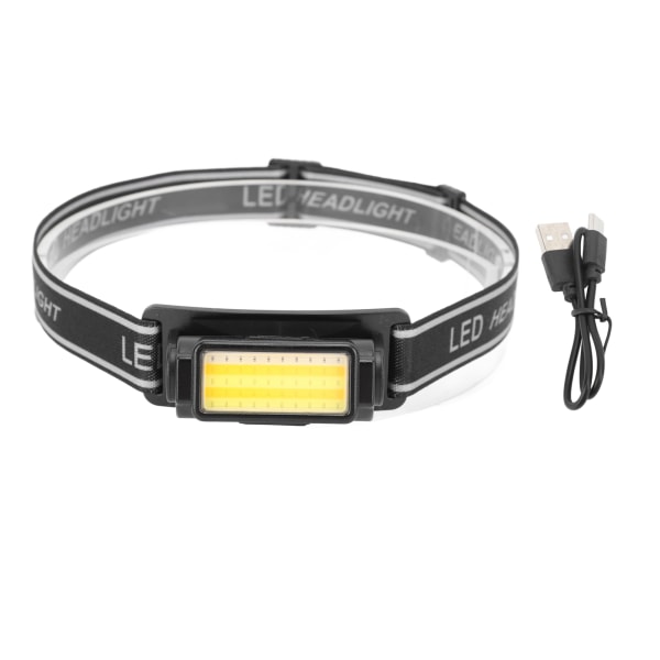 Headlamp Flashlight Waterproof Multifunctional USB Rechargeable with Adjustable Band for Night Fishing Cycling