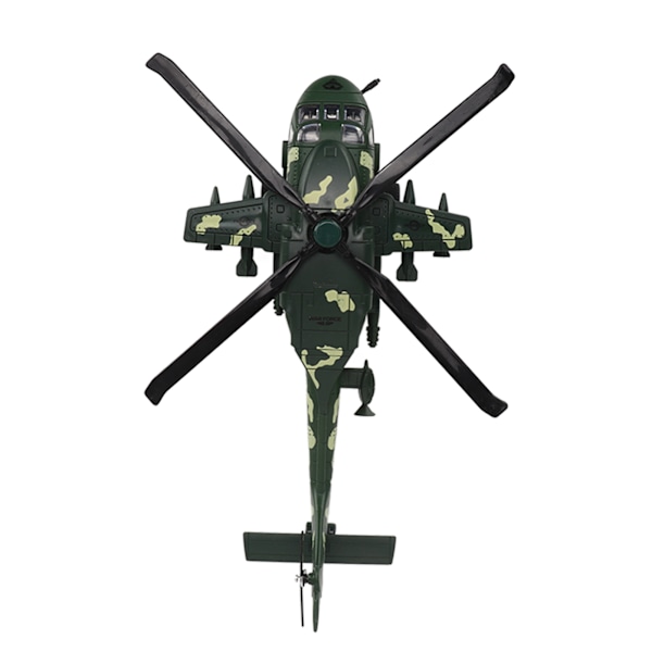 Valettu Metalli Helikopter Malli Ääni Valo Vetotakaisin Alloy Fighter Lentokone Malli 140mAh OD Vihreä