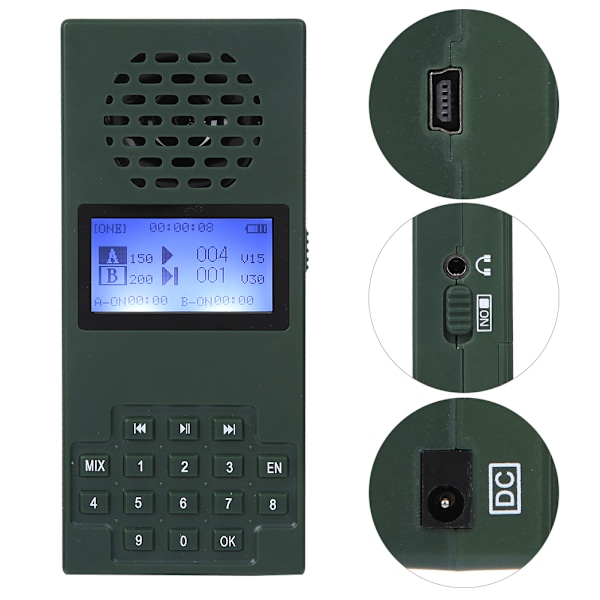 BK1526MIX Muoviyhdistelmä Ääni Kannettava Sähköinen Lintujen Ääni Toistaja MP3 Äänikaiutin EU-pistoke 110-220V