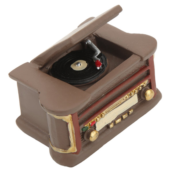 Nukkekodin Mini-soittimella Simulointi DIY Käsintehty 1:12 Nukkekodin Mini Retro-soittimella Malli Nukkekodin Tarvikkeille