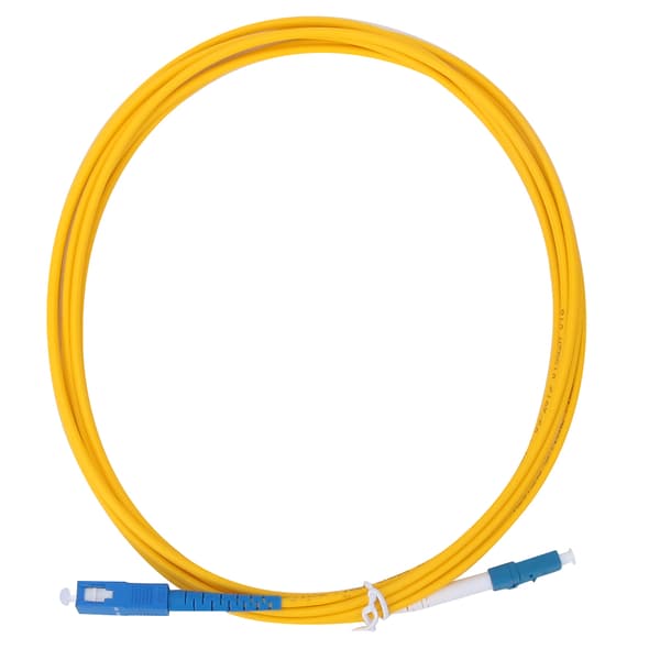 2 stk. 3 meter LC/UPC til SC/UPC optisk fiber patchkabel ledning gul