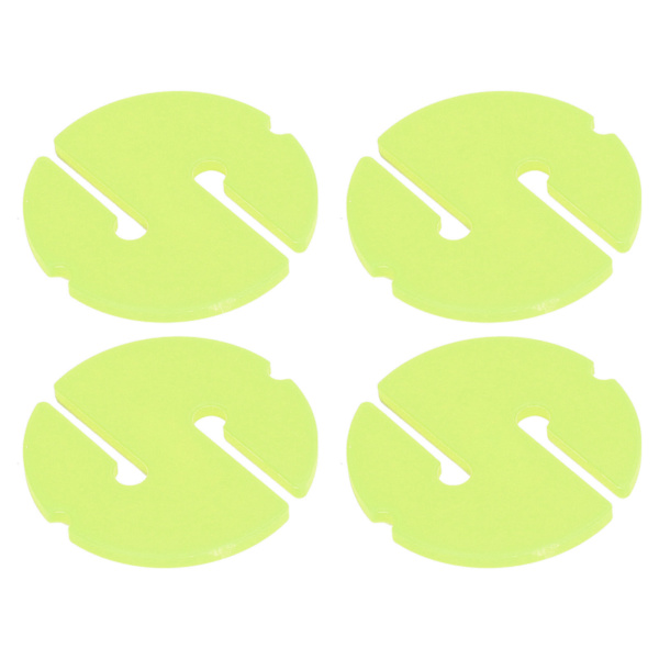 4 stk Hule Dykke Line Circle Marker ABS Scuba Sikkerhets Tau Line Rund Markør for undervanns fluorescerende gul