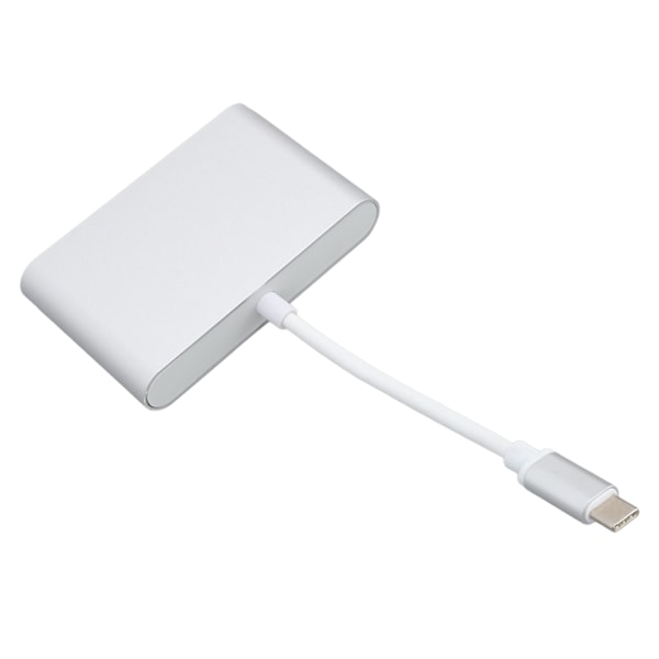 USB-C-telakointiasema USB-C - HD-multimedialiitäntä VGA 3,5 mm äänensiirtotelakointiasema Hopea
