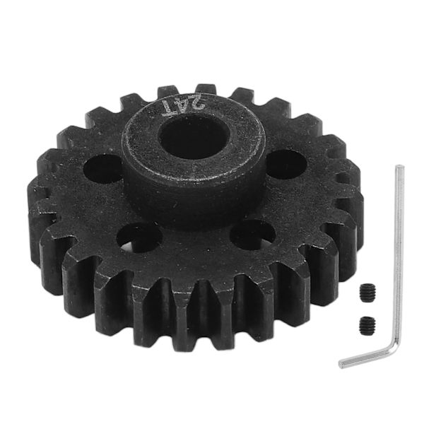 24T RC Pinjonggir 5 mm Åpning Stål Rustbestandig Slitesterk RC Bil Motor Gir for Arrma 1/7 1/8 RC Biler