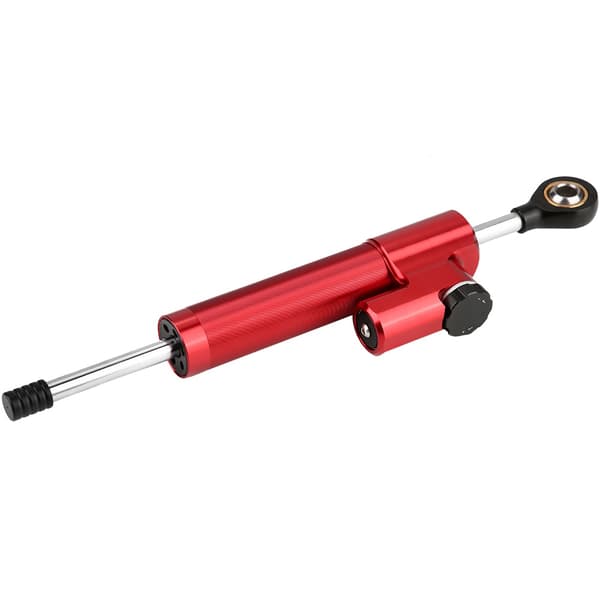 Universal motorcykel aluminiumslegering styretøjsdæmper stabilisator (rød og sort)