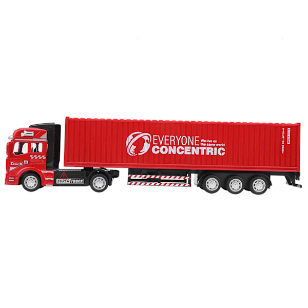 1:48 Legering Container Truck Model Legetøj Højsimulering Børnebil Legetøj Køretøjer Rød Container Truck Model