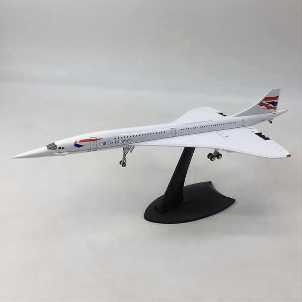 1/200 Concorde Supersonic passagererfly British Airways model Kompatibel med statisk udstillingssamling