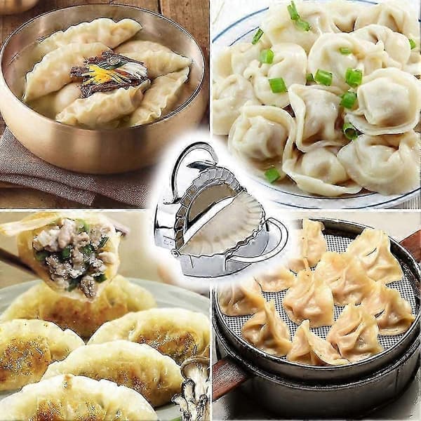 8 stk empanadapresseform og kutter, manuell dumplingmaskin for ravioli-deig