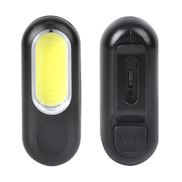 Cykellampe LED Cykellys Genopladeligt baglygte advarselslys baglommelygte Rød og hvidt lys