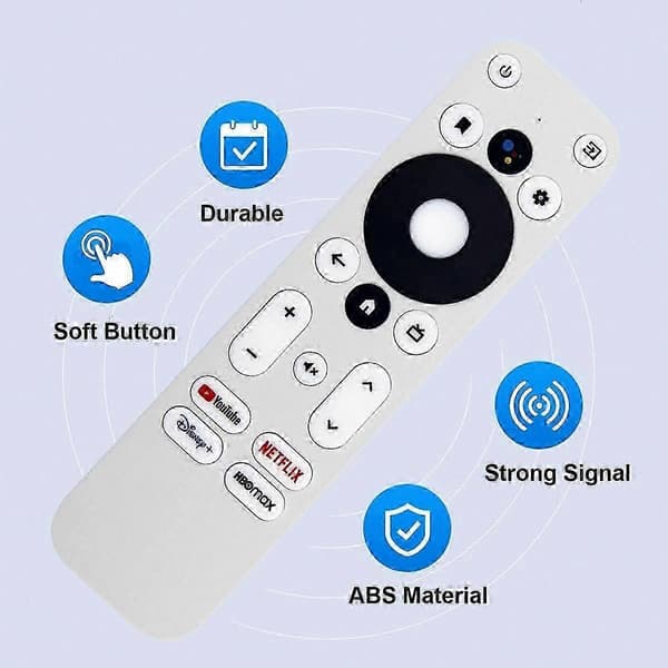 Certifierad Android TV Box-fjärrkontroll Kompatibel med 4K-streamingenheter[LD] White