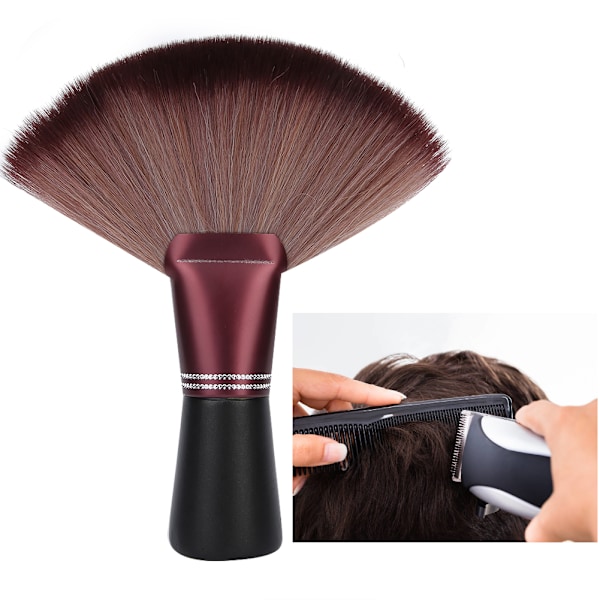 Solfjäderform Mjuk Frisör Hår Klippning Brutet hår Sweep Brush Hals Sweep Tool Broken Hair Brush