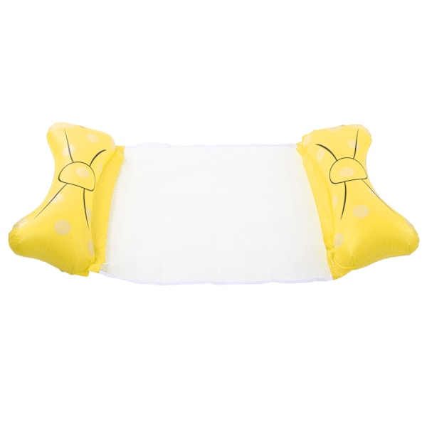 Oppblåsbar Pool Float Hengekøye Bærbar Vannhengekøye Pool Float for voksne Gul