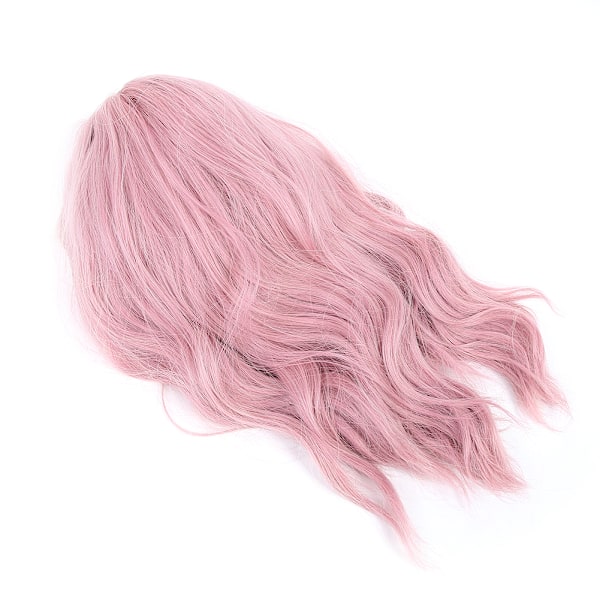 LC210-1 Curly Wavy Peruk Rosa Pastell Short Bob Syntetiska peruker Cosplay kostym peruker för kvinnor