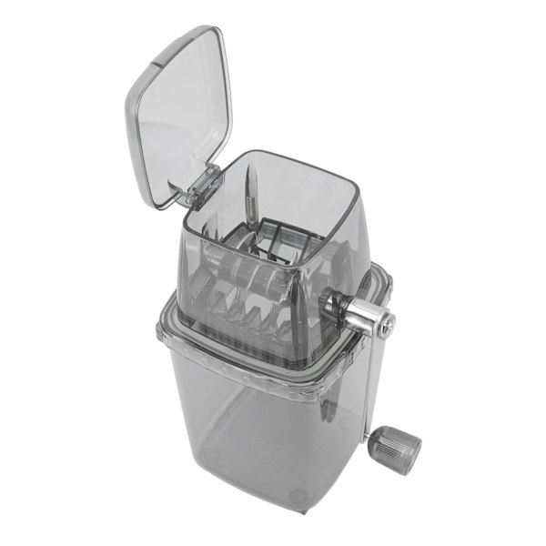 Manuell Ice Crusher Liten bärbar rakapparat Handdriven Snow Cone Machine for Home Grey