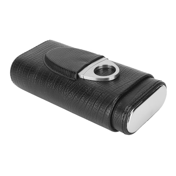 3PCS Cigarrfodral Mjukt Läder Cederträ Foder Elegant Utseende Portabel Cigarrlåda för Resor Affärsresor