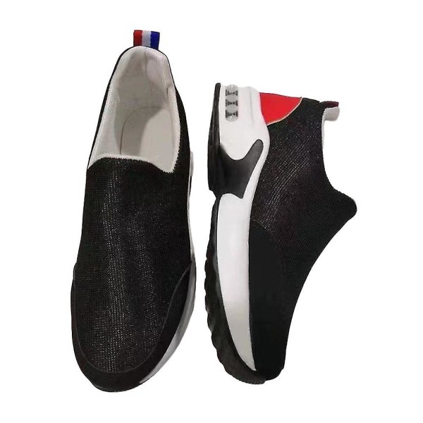 Dam Platformtränare Damer Fitness Gym Sport Sneakers Pumps Air Casual Slip On Shoes Strl. black 37