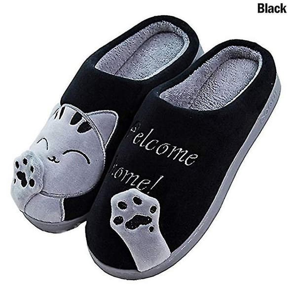 Tecknade Lucky Cat Tofflor Vinter Hem Bomull Tofflor Tjocksulade
