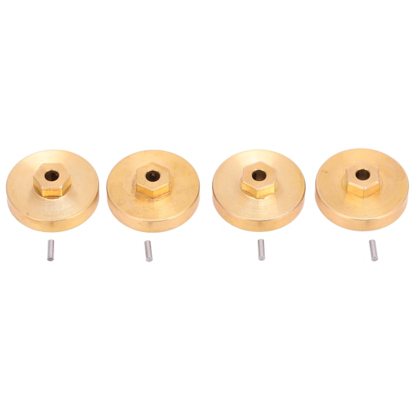 4 stk. Messing Hjulnav Kontravægt Kombinator 1/24 Simulation RC Bildele til Axial SCX24 90081