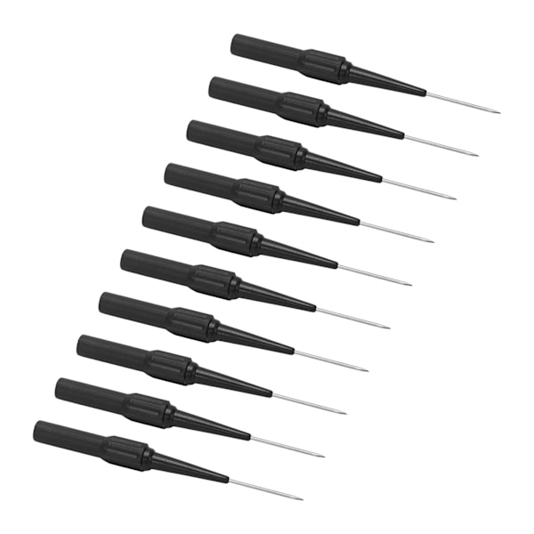 10 stk 1 mm pen punkt punktering fri tråd testsonde 4,0 mm jack stift sæde bildele kontakt 26.010 sort