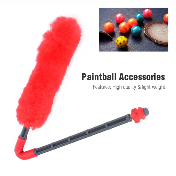 Ull Paintball Fat Enkelt bomullsdott Squeegee Buffer Rengjøringstilbehør (rød)