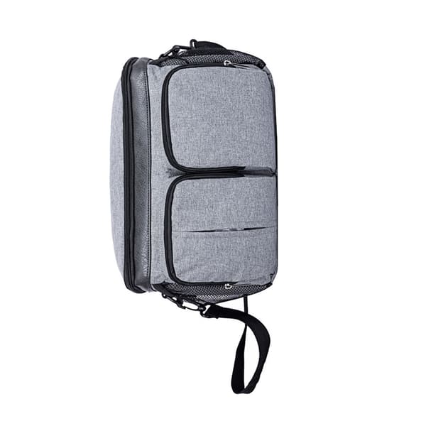 Stroller Diaper Bag Large Capacity Multi-Pockets Zipper Mom Storage Bag with Strap Grey