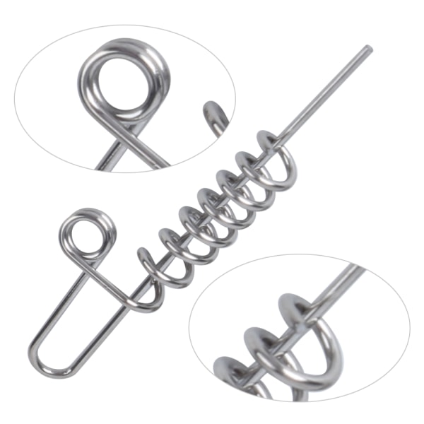 Mykt fiskeåte Connector Masker Lure Fjær Pin Lock Fast Pin Fiskeutstyr Tilbehør Stor størrelse (ca 6 cm/2.4in)
