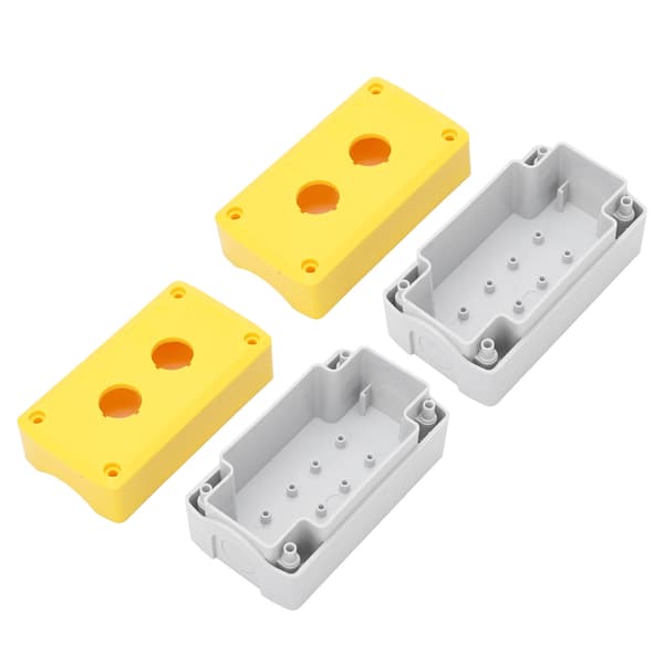 Vattentät Knappbox Switch Konsol Fodral - Gul+Grå (2 Set)