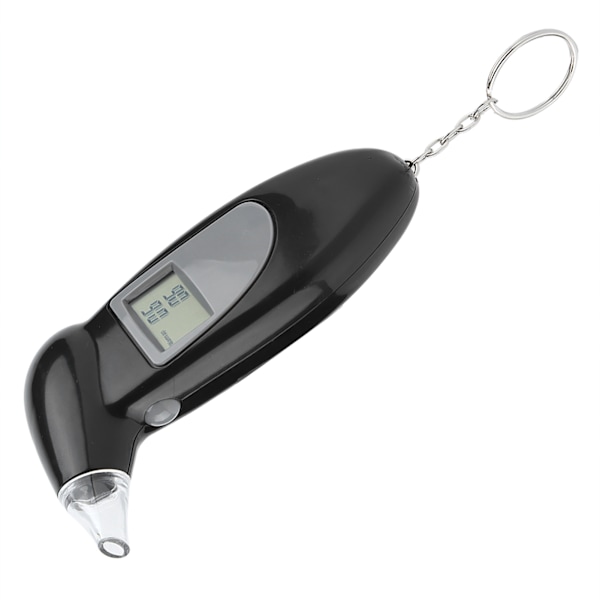 Digital LCD-skärm Alkohol Breath Tester Bärbar Nyckelring Breath Analyzer 10st Munstycke