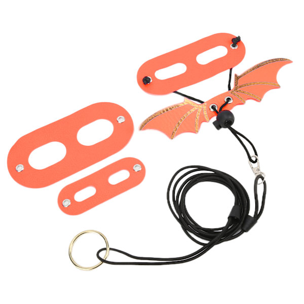 Justerbart Lizard Leash Skjeggagam Sele Mjuk for Reptiler Små Kjæledyr Orange