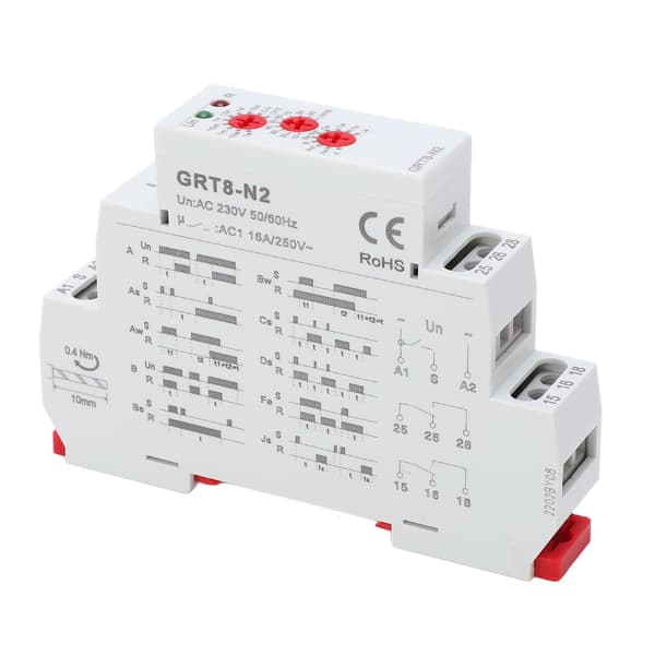 Multifunction Time Relay Flame Retardant Housing LED Indicator Light Electronic Repeating Relay AC 230V