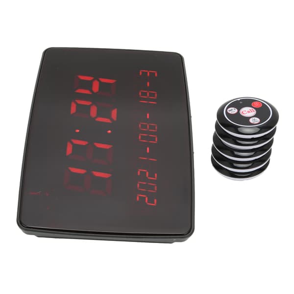 Restaurant Pager System 10 Pagers Wireless Coaster Pager System 110‑240V for Restaurants Hotels Bars EU Plug