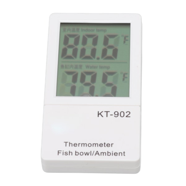 Digital akvarietermometer Ultralavt strømforbrug Elektronisk digital indendørs og udendørs termometer til fisketank KT902
