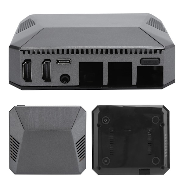 Aluminiumskal för Raspberry Pi 4B med inbyggd fläkt - Skyddande hölje