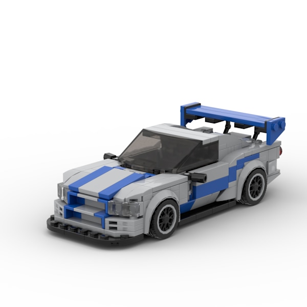 332 stykke byggeklodser super racing speed skyline R34 V2 racermodel fødselsdagsgave nytårsgave