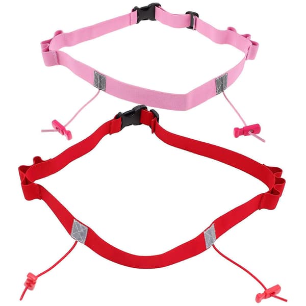 st triatlonnummerbælte med reflekterende design (rød og pink)