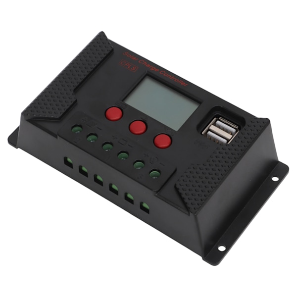 LCD PWM Solcellsladdningsregulator 12V 24V Automatisk Identifiering Solcellsladdningsregulator
