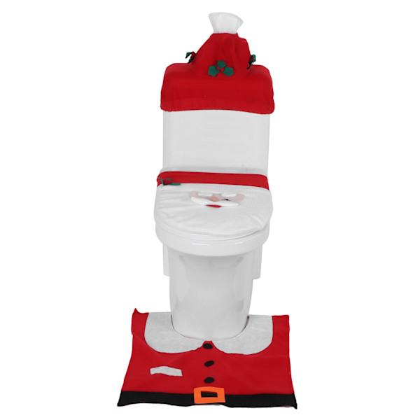 Joulu WC-istuimen peite kylpyhuoneen matto koriste WC-istuimen peite mattosetti kodin sisustus