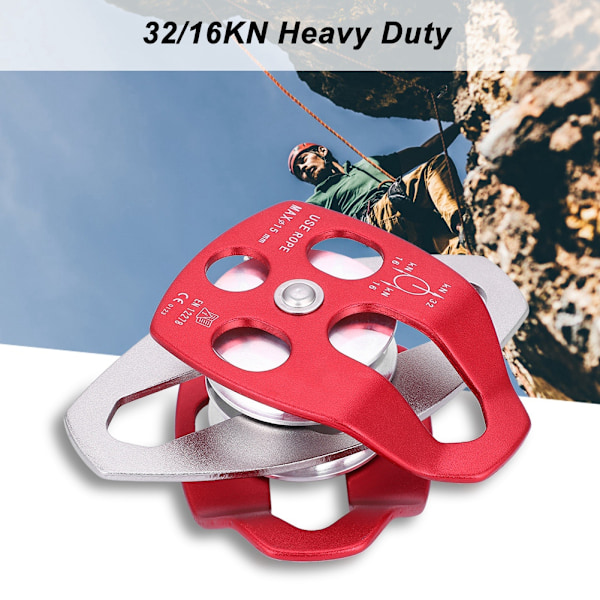 Aluminium Magnesiumlegering Heavy Duty enkelsvängd repremskiva Block Säkerhetsutrustning för klättring