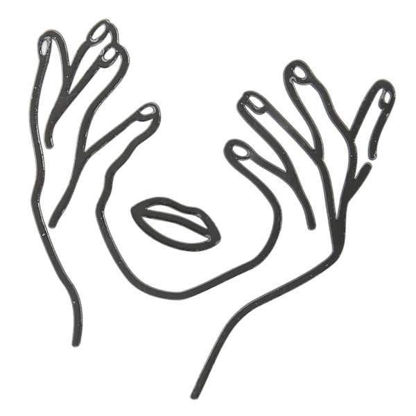10 Set Ansiktskakdekorationer för Dam Abstrakt Minimalistisk DIY Ansiktslinjer Kaktoppar för Födelsedagstårta Bröllopsfest