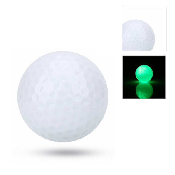 1. elektroninen LED-golfpallo pimeään yöharjoitteluun (vihreä)