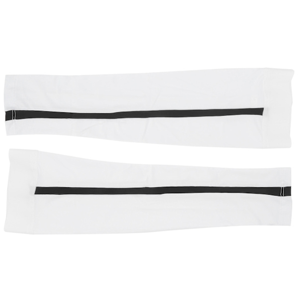 1 par Outdoor Sports Arm Sleeves UV-beskyttelse Langarm Is Silke Cover Sleeves WhiteL