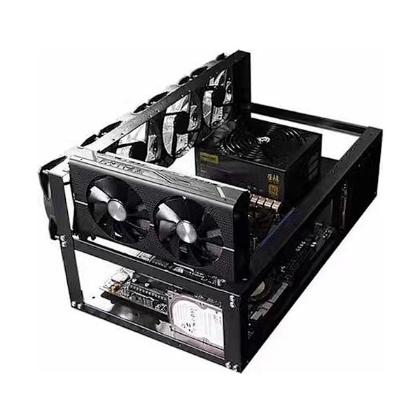 Open Air Miner Mining Frame Rig Case Upp till 6-8 GPU SECC Mining Frame