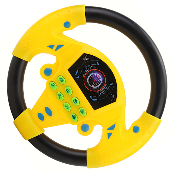 Babypedagogisk Copilot Ratt Musik Intelligent leksak för barn (gul)